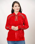American Darling Velvet Women shirt dress Tunic Ladies girl Top