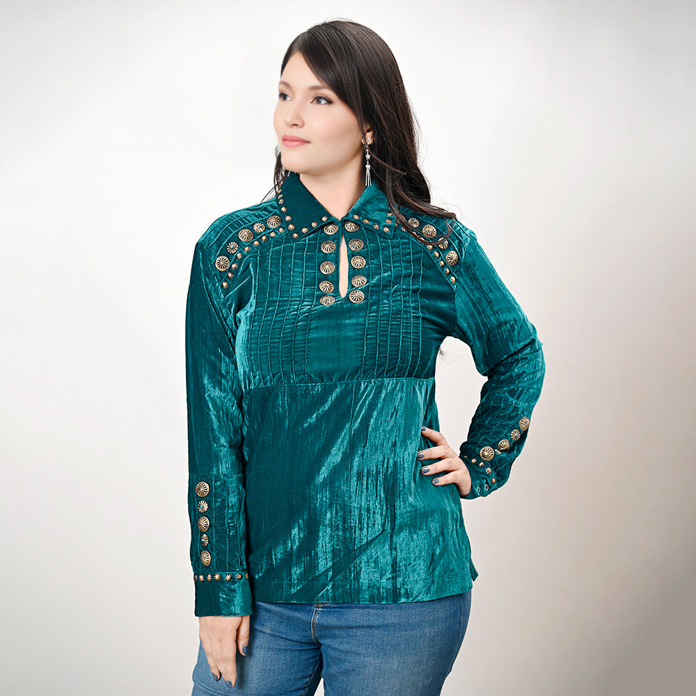 American Darling Velvet Women shirt dress Tunic Ladies girl Top