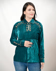 American Darling Velvet Women shirt dress Tunic Ladies girl Top