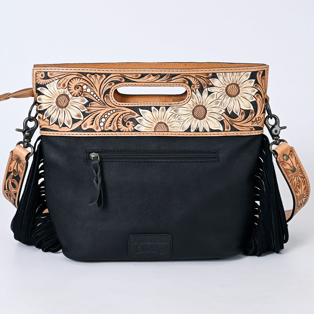 American Darling Clutch Hand Tooled Saddle Blanket Fabric Genuine Leather Western Women Bag Handbag Purse | Purses for Cute