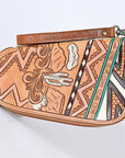 ADGC104 American Darling Hand Tooled Saddle Blanket Genuine Leather Women Bag Western Handbag Purse
