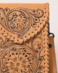 American Darling Cell Phone Holder Hand Tooled Genuine Leather Women Bag Western Handbag