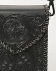 American Darling Cell Phone Holder Hand Tooled Genuine Leather Women Bag Western Handbag