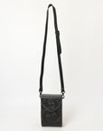 American Darling Cell Phone Holder Hand Tooled Genuine Leather Women Bag Western Handbag