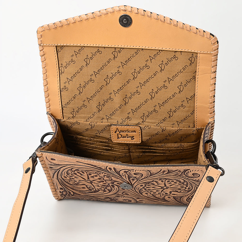 American Darling Hand Tooled Genuine Leather Women Bag Western Handbag Purse