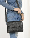 American Darling Hand Tooled Genuine Leather Women Bag Western Handbag Purse