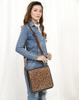 American Darling Hand Tooled Genuine Leather Women Bag Western Handbag Purse