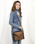 American Darling Hand Tooled Genuine Leather Women Bag Western Handbag Purse