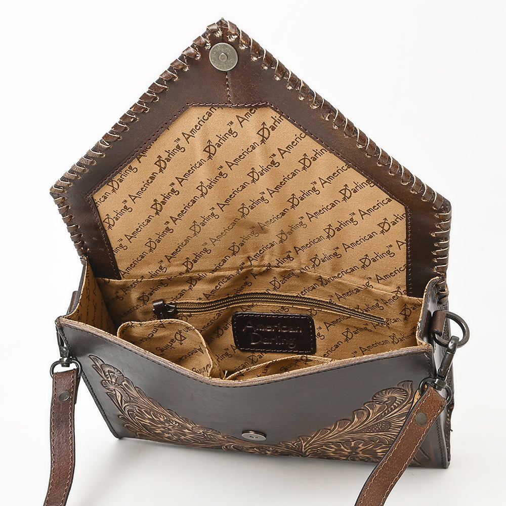 American Darling Hand Tooled Genuine Leather Women Bag Western Handbag Purse