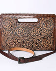 American Darling Clutch Hand Tooled Genuine Leather women bag western handbag purse