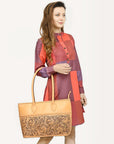 American Darling TOTE Hand Tooled Genuine Leather women bag western handbag purse