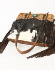 American Darling ADBG1187 Hand Tooled Hair-On Genuine Leather Women Bag Western Handbag Purse