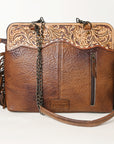 American Darling ADBG1187 Hand Tooled Hair-On Genuine Leather Women Bag Western Handbag Purse