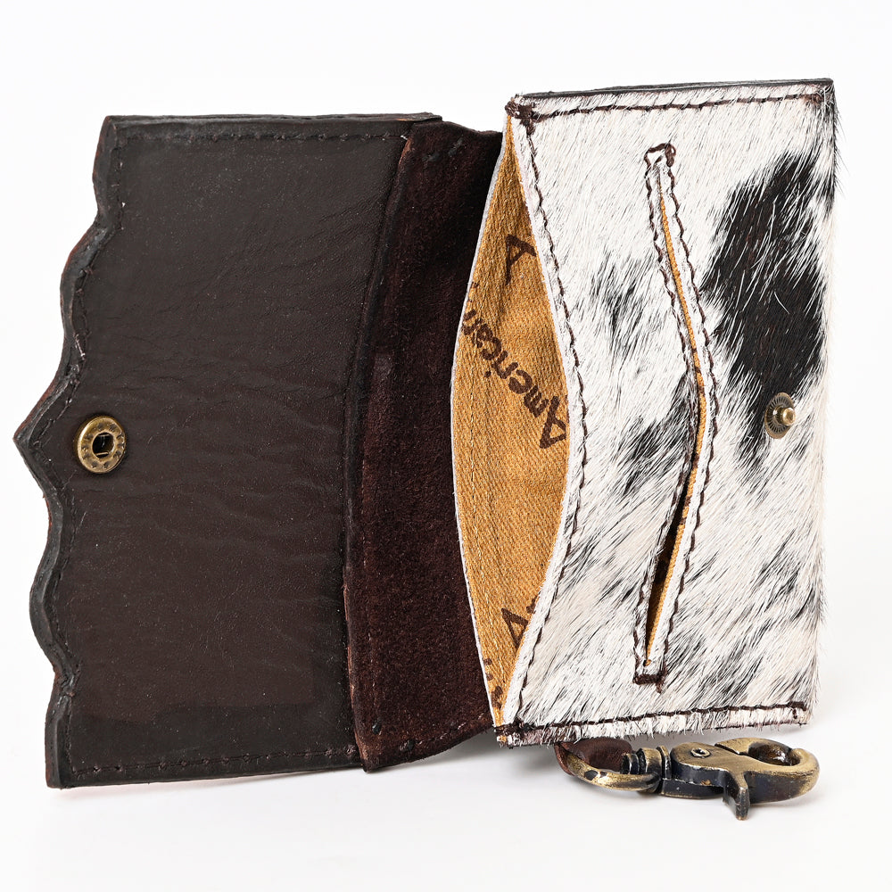 American Darling Hand Tooled Hair On Genuine Leather Women Bag Western Handbag Purse