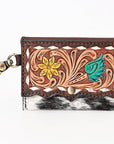 American Darling Hand Tooled Hair On Genuine Leather Women Bag Western Handbag Purse