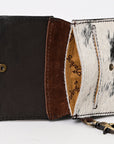 American Darling Hand Tooled Hair On Genuine Leather Women Bag Western Handbag Purse
