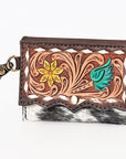 American Darling Hand Tooled Hair On Genuine Leather Women Bag Western Handbag Purse