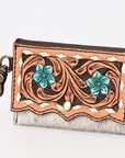 American Darling Hand Tooled Hair On Genuine Leather Women Bag Western Handbag Purse