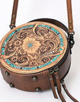 American Darling Canteen Hand Tooled Genuine Leather Women Bag Western Handbag Purse
