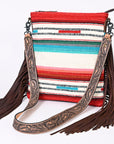 American Darling ADBGS192BZ Messenger Saddle Blanket Genuine Leather Women Bag Western Handbag Purse