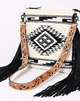 American Darling ADBGS192CA Messenger Saddle Blanket Genuine Leather Women Bag Western Handbag Purse