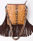 American Darling ADBGS192CB Messenger Hair-On Genuine Leather Women Bag Western Handbag Purse