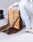 American Darling ADBGS192CB Messenger Hair-On Genuine Leather Women Bag Western Handbag Purse