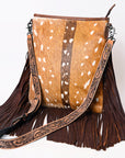 American Darling ADBGS192CB Messenger Hair-On Genuine Leather Women Bag Western Handbag Purse