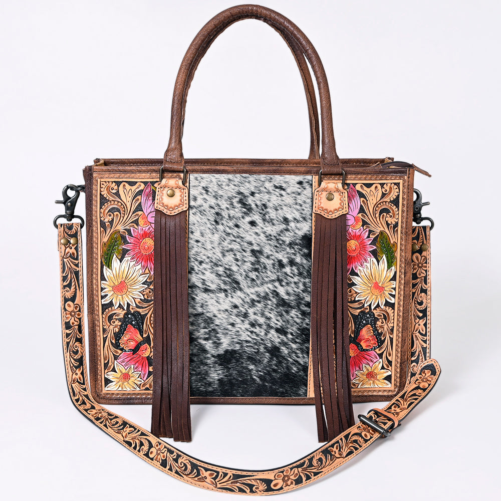 American Darling Briefcase Hand Tooled Saddle Blanket Genuine Leather women bag western handbag purse
