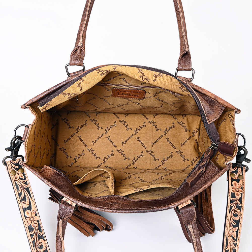 American Darling Briefcase Hand Tooled Saddle Blanket Genuine Leather women bag western handbag purse