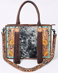 American Darling Briefcase Hand Tooled Saddle Blanket Genuine Leather women bag western handbag purse