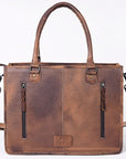 American Darling Briefcase Hand Tooled Saddle Blanket Genuine Leather women bag western handbag purse