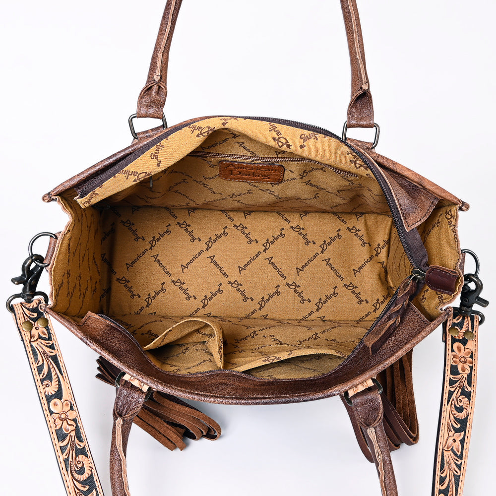 American Darling Briefcase Hand Tooled Saddle Blanket Genuine Leather women bag western handbag purse