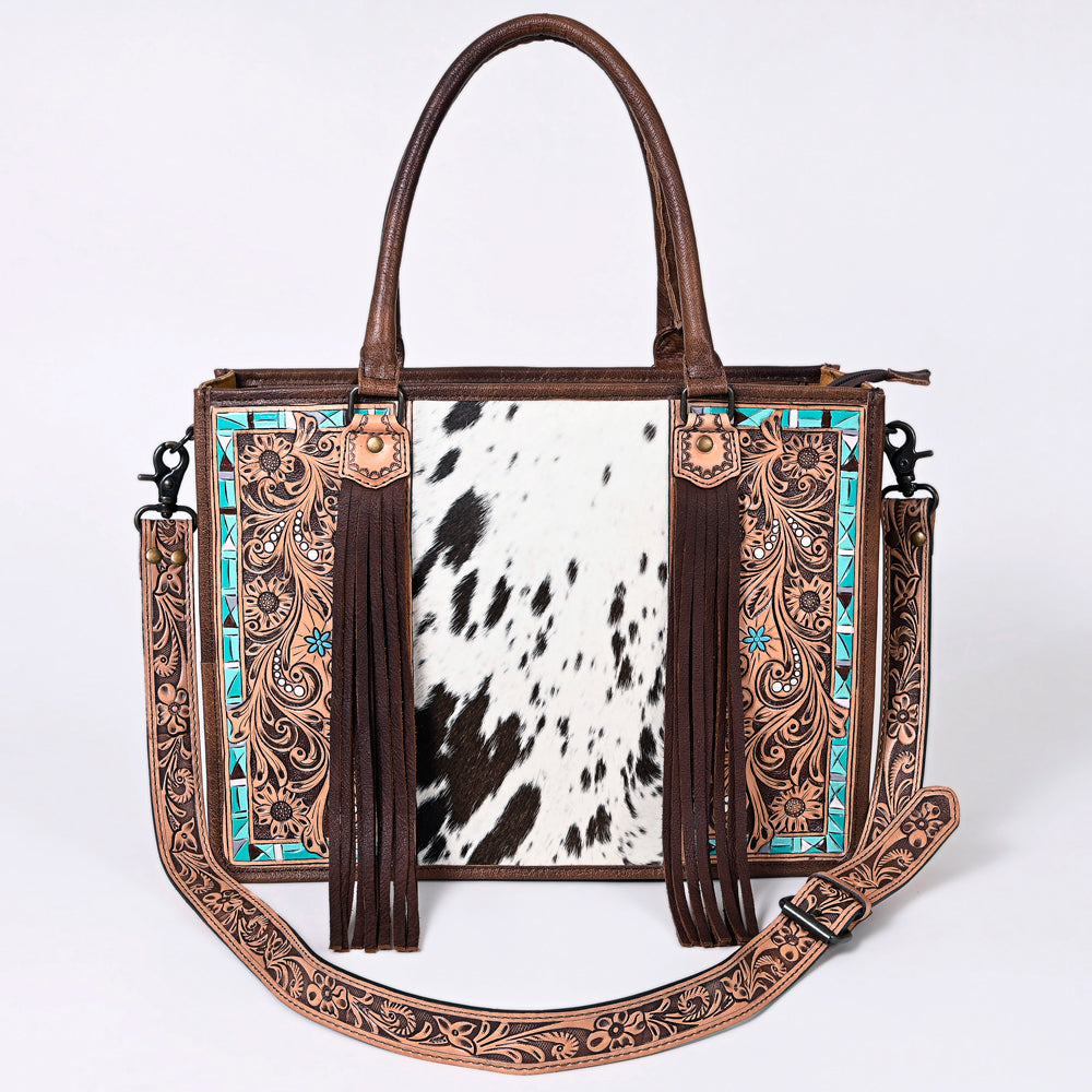 American Darling Briefcase Hand Tooled Saddle Blanket Genuine Leather women bag western handbag purse