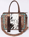 American Darling Briefcase Hand Tooled Saddle Blanket Genuine Leather women bag western handbag purse