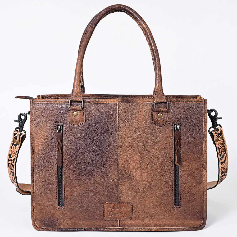 American Darling Briefcase Hand Tooled Saddle Blanket Genuine Leather women bag western handbag purse