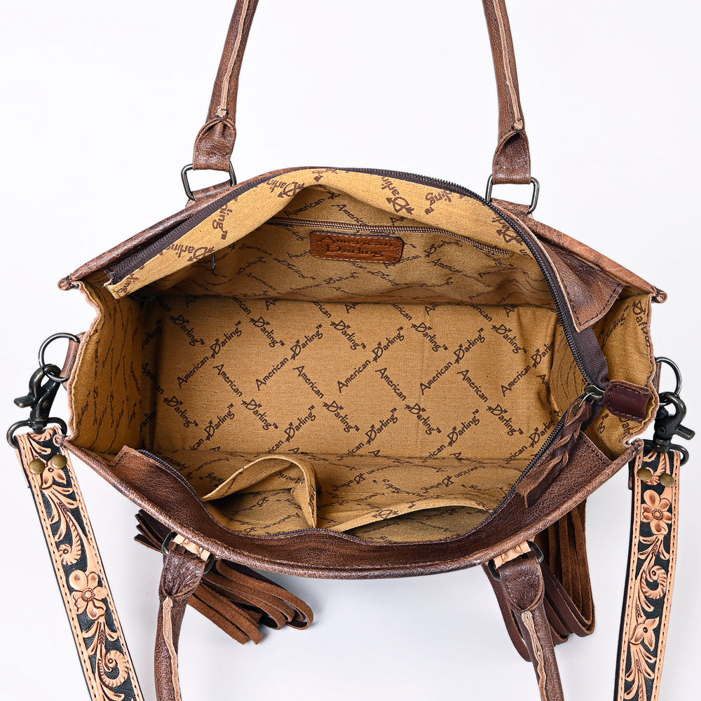 American Darling Briefcase Hand Tooled Saddle Blanket Genuine Leather women bag western handbag purse