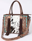 American Darling Briefcase Hand Tooled Saddle Blanket Genuine Leather women bag western handbag purse