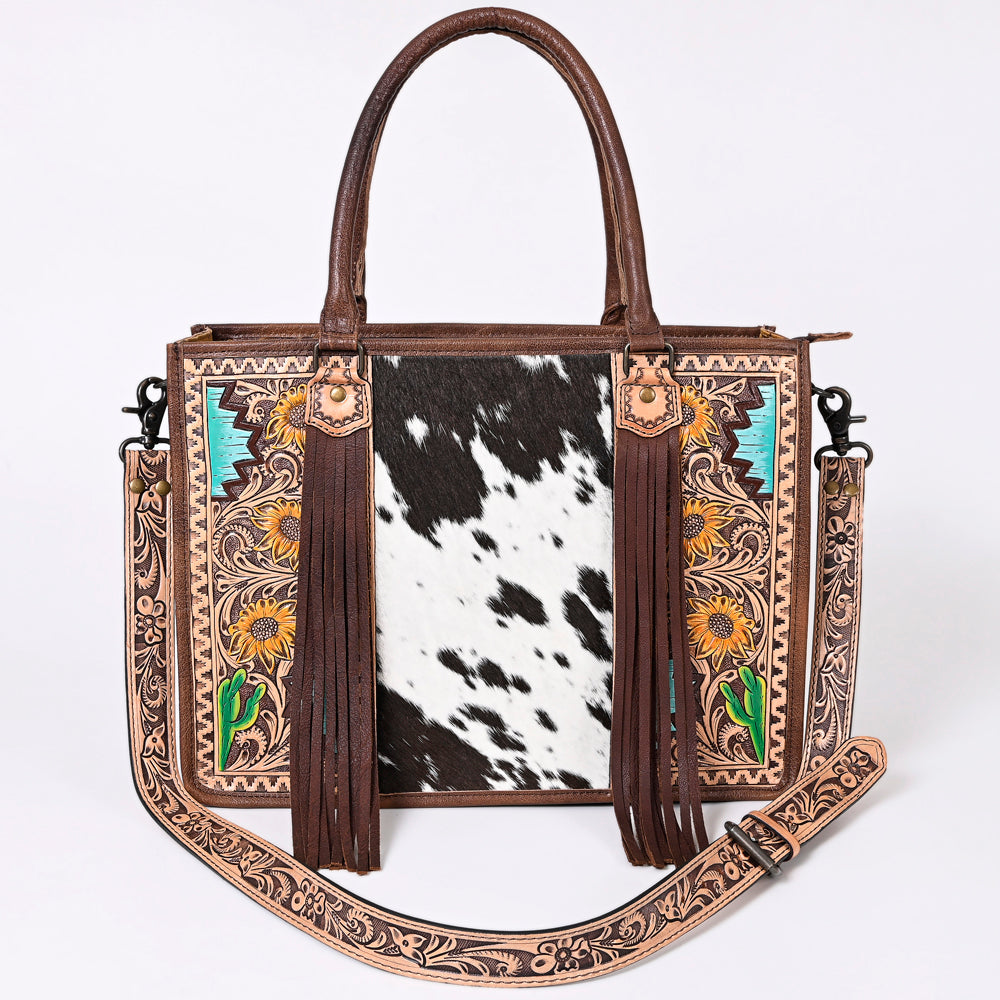 American Darling Briefcase Hand Tooled Saddle Blanket Genuine Leather women bag western handbag purse