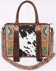 American Darling Briefcase Hand Tooled Saddle Blanket Genuine Leather women bag western handbag purse