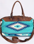 American Darling Duffel Saddle Blanket Genuine Leather Women Bag Western Handbag Purse