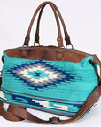 American Darling Duffel Saddle Blanket Genuine Leather Women Bag Western Handbag Purse