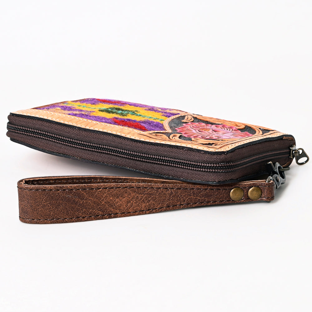 American Darling Organiser Hand Tooled Saddle Blanket Genuine Leather Women Bag Western Handbag Purse
