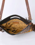 American Darling Clutch Hand Tooled Saddle Blanket Fabric Genuine Leather Western Women Bag Handbag Purse | Purses for Cute