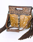 American Darling Clutch Hand Tooled Saddle Blanket Fabric Genuine Leather Western Women Bag Handbag Purse | Purses for Cute