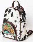 American Darling Hand Tooled Hair On Genuine Leather Women Bag Western Handbag Purse