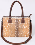 American Darling Briefcase Hair-On Genuine Leather Women Bag Western Handbag Purse
