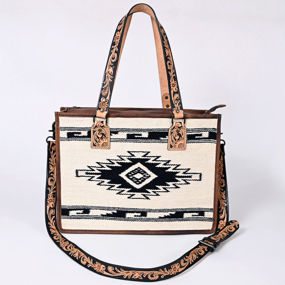 American Darling ADBG1033A Tote Saddle Blanket Genuine Leather women bag western handbag purse
