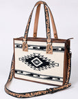 American Darling ADBG1033A Tote Saddle Blanket Genuine Leather women bag western handbag purse