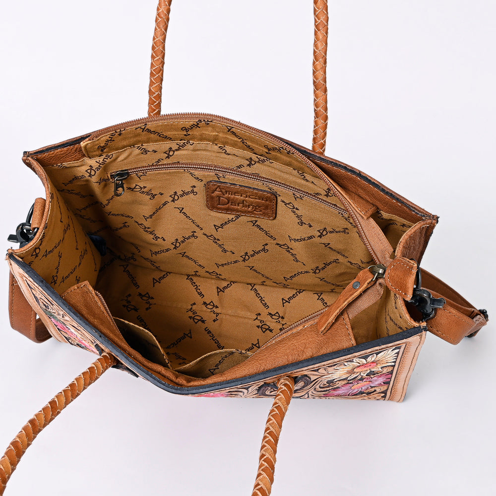 American Darling Tote Hand Tooled Genuine Leather women bag western handbag purse